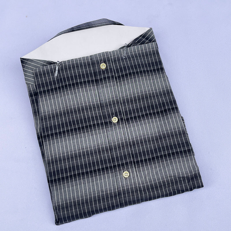 Men's Charcoal Pinstripe Plaid Shirt