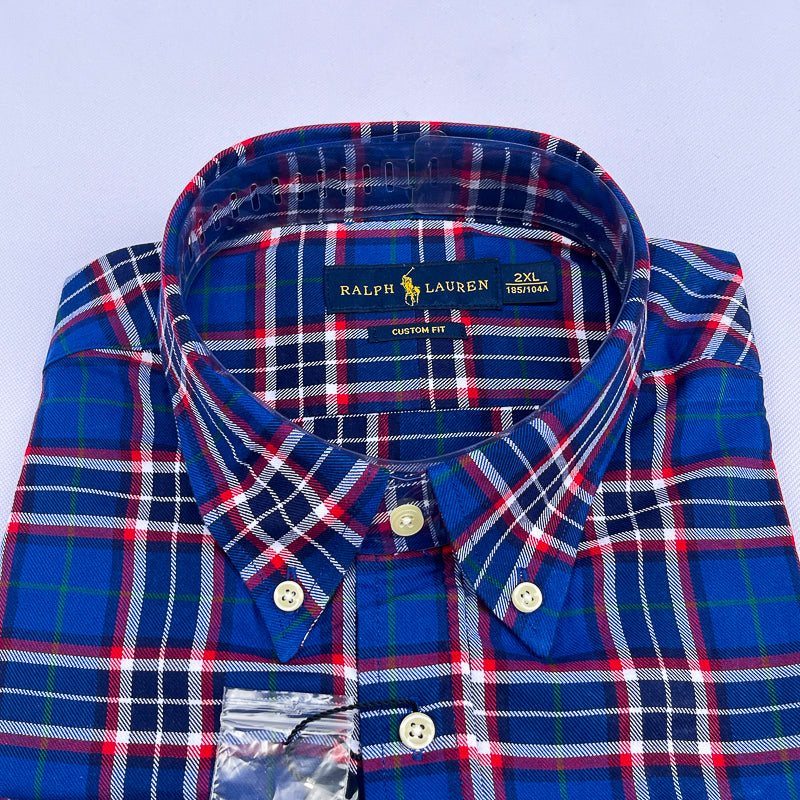 Men's Navy Tartan Flannel Shirt