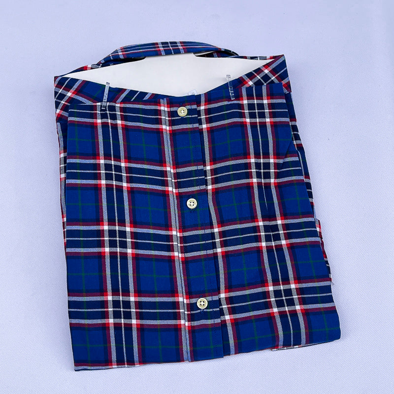 Men's Navy Tartan Flannel Shirt