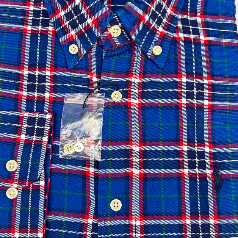 Men's Navy Tartan Flannel Shirt