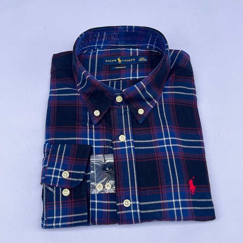 Men's Midnight Burgundy Tartan Shirt