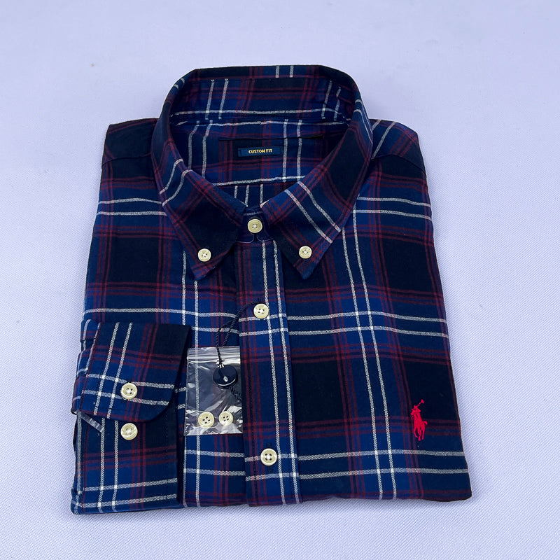Men's Midnight Burgundy Tartan Shirt