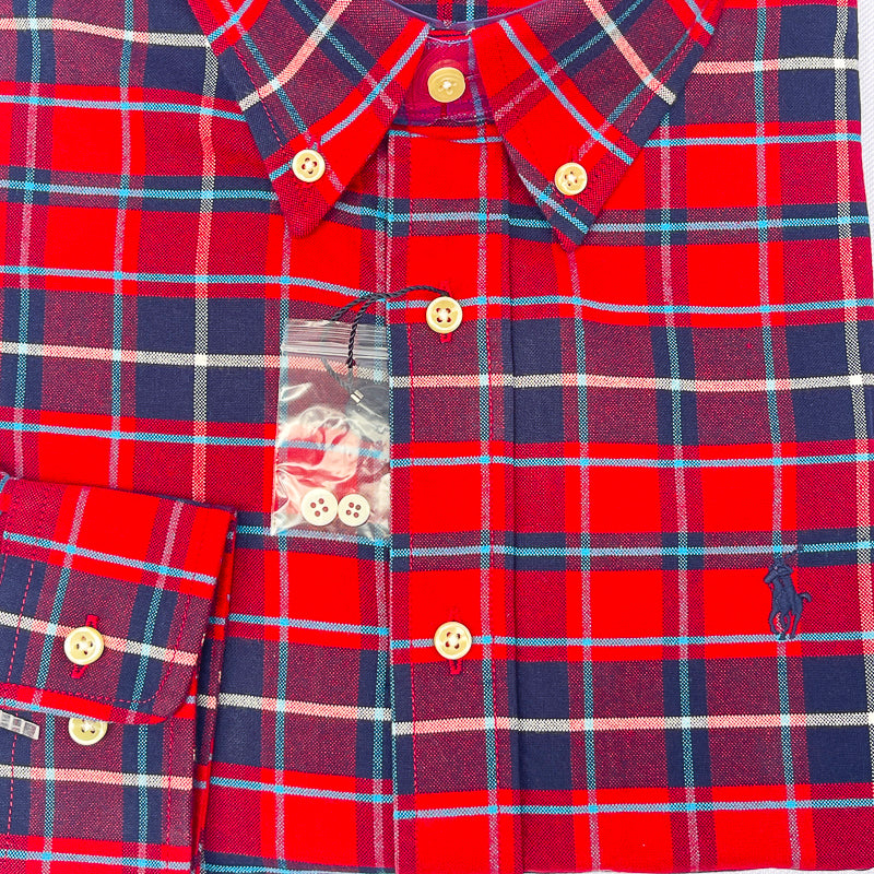 Men's Tartan Red Vibrant Plaid Shirt
